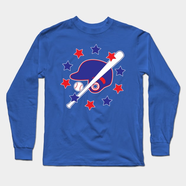 Baseball Helmet and Bat Long Sleeve T-Shirt by Scar